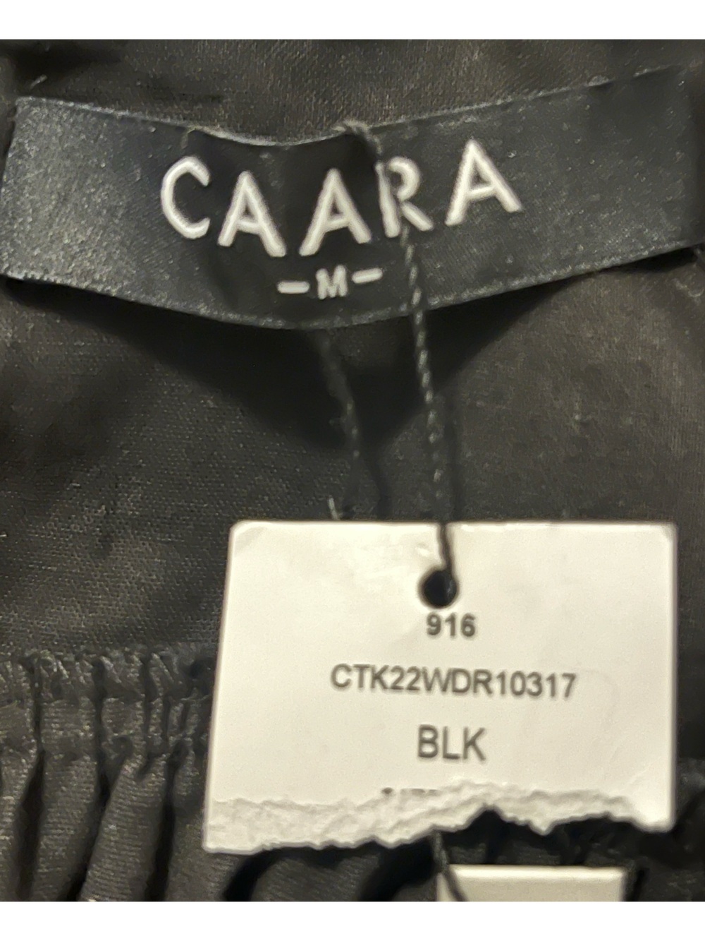 CAARA Black Open Back Bow Mini Dress Cotton Fit & Flare Size M NWT - Picture 9 of 12